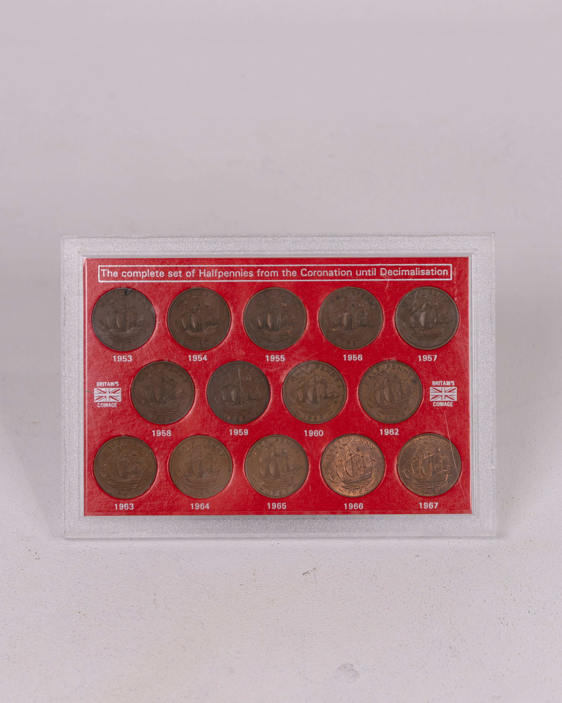Britannia Halfpenny Complete Coin Set 1853-1967