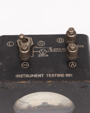 Baldwin Instrument Testing No1 – Vintage Ohms Meter