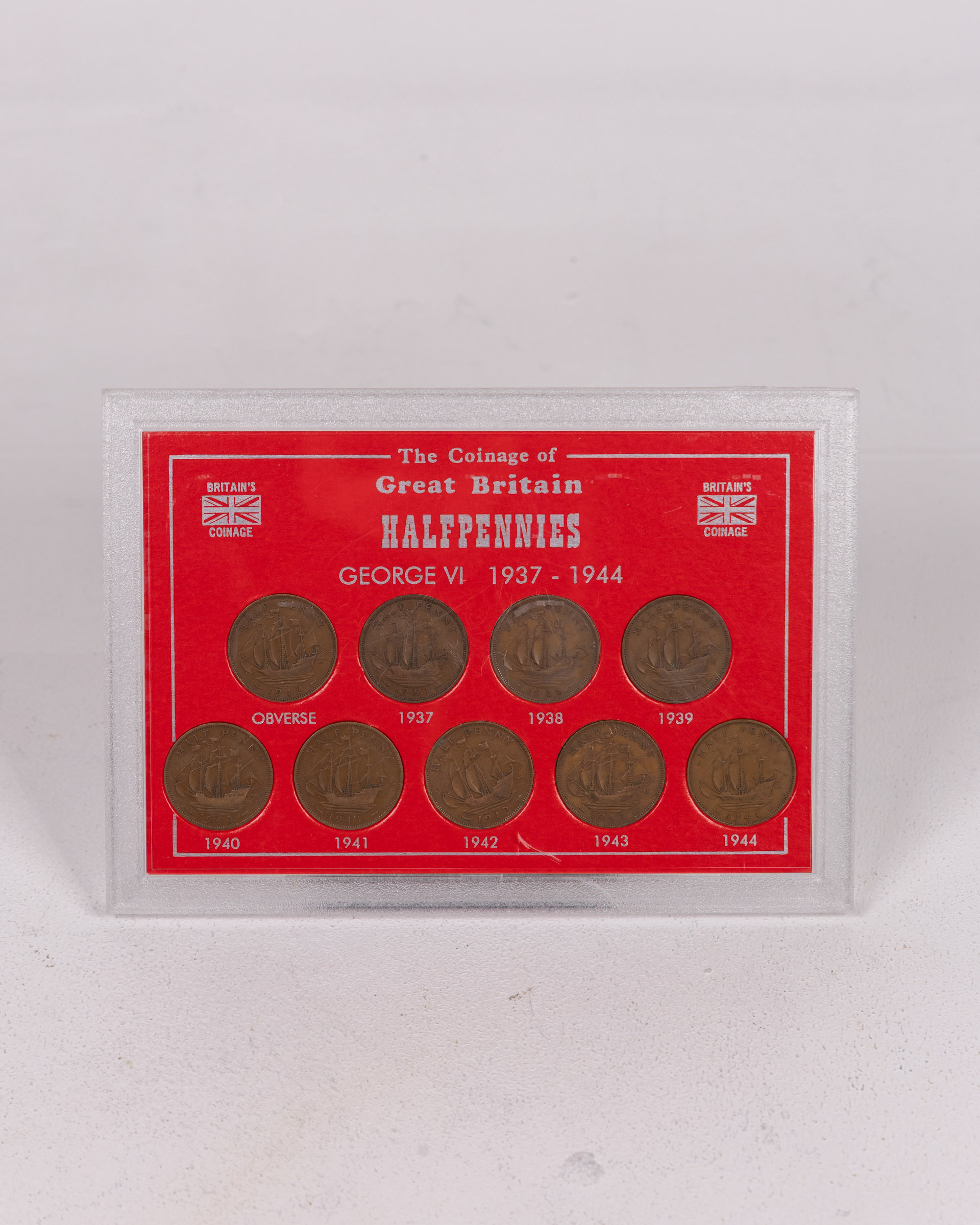 Great Britain Halfpennies – George VI 1937-1944 Coin Set