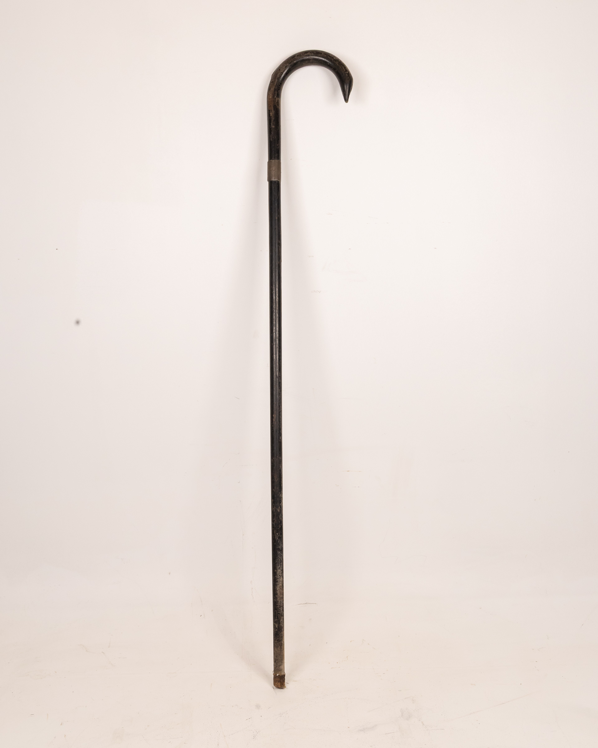 Vintage Walking Stick with Silver Band