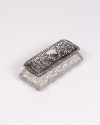 1906 Crystal Trinket Box with Solid Silver Lid