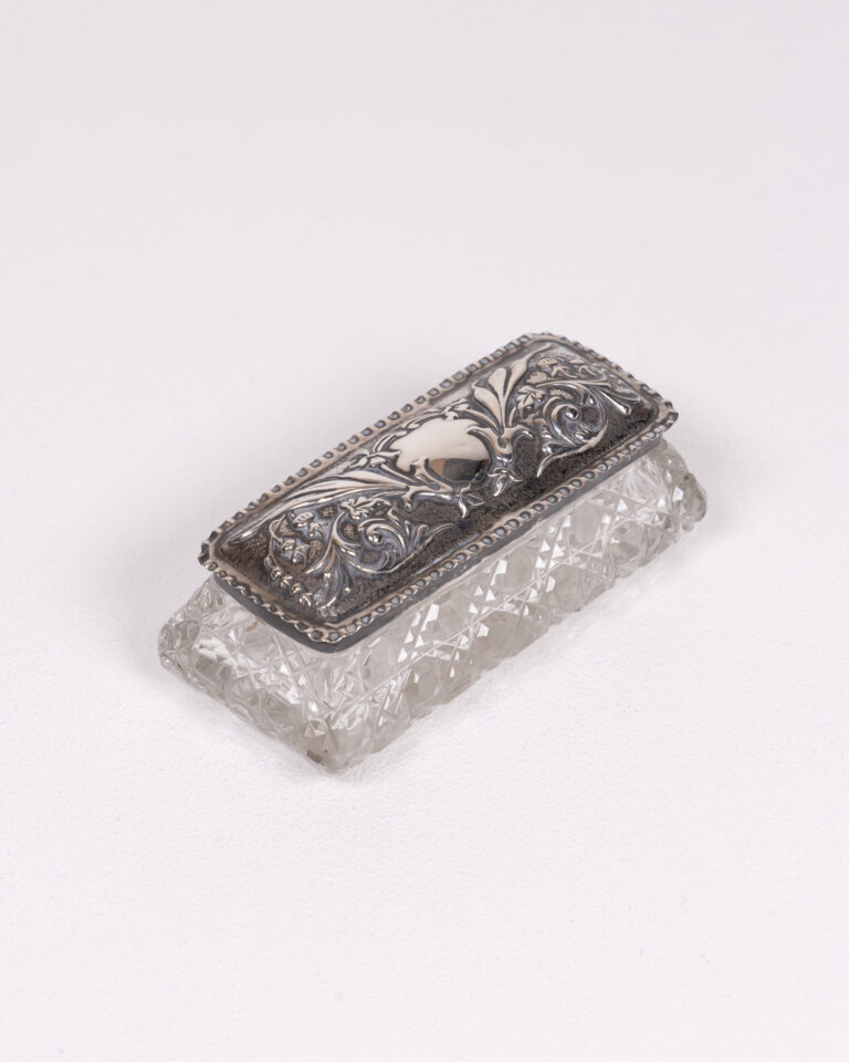 1906 Crystal Trinket Box with Solid Silver Lid