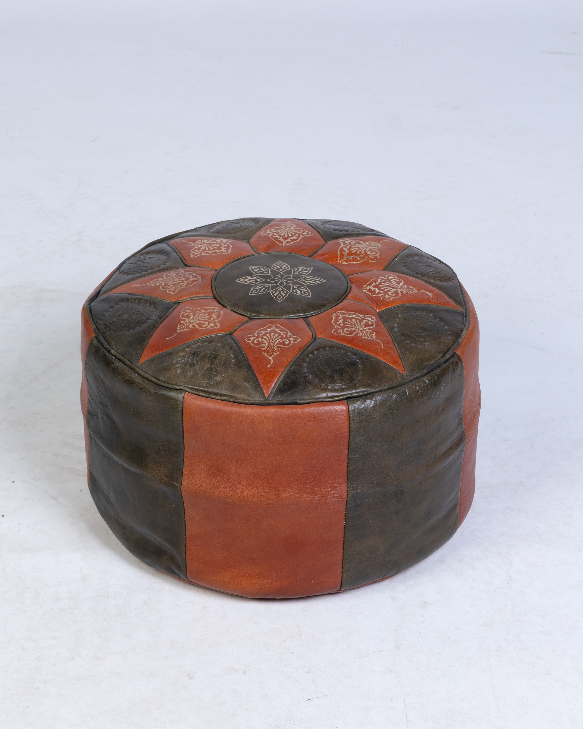Moroccan Leather Pouffe / Footstool