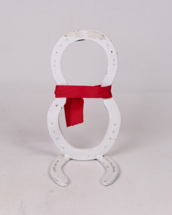Upcycled Horseshoe Ornament with Ribbon