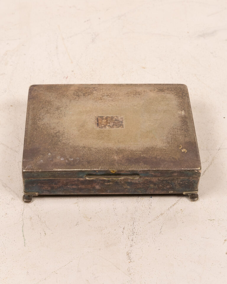Vintage Silver Plated Trinket Box - Wooden Lined