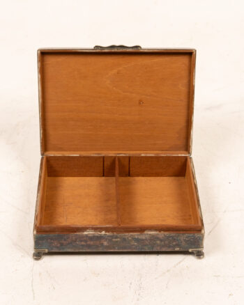 Vintage Silver Plated Trinket Box – Wooden Lined