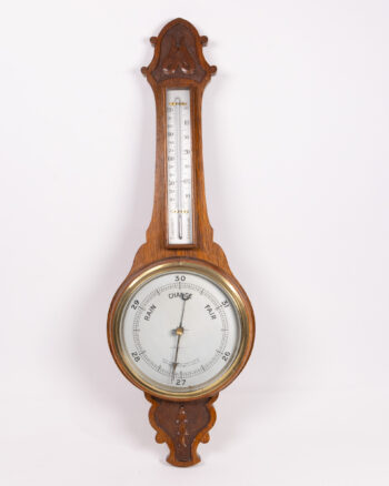 Vintage Robert Paterson & Sons barometer with thermometer, in good condition.