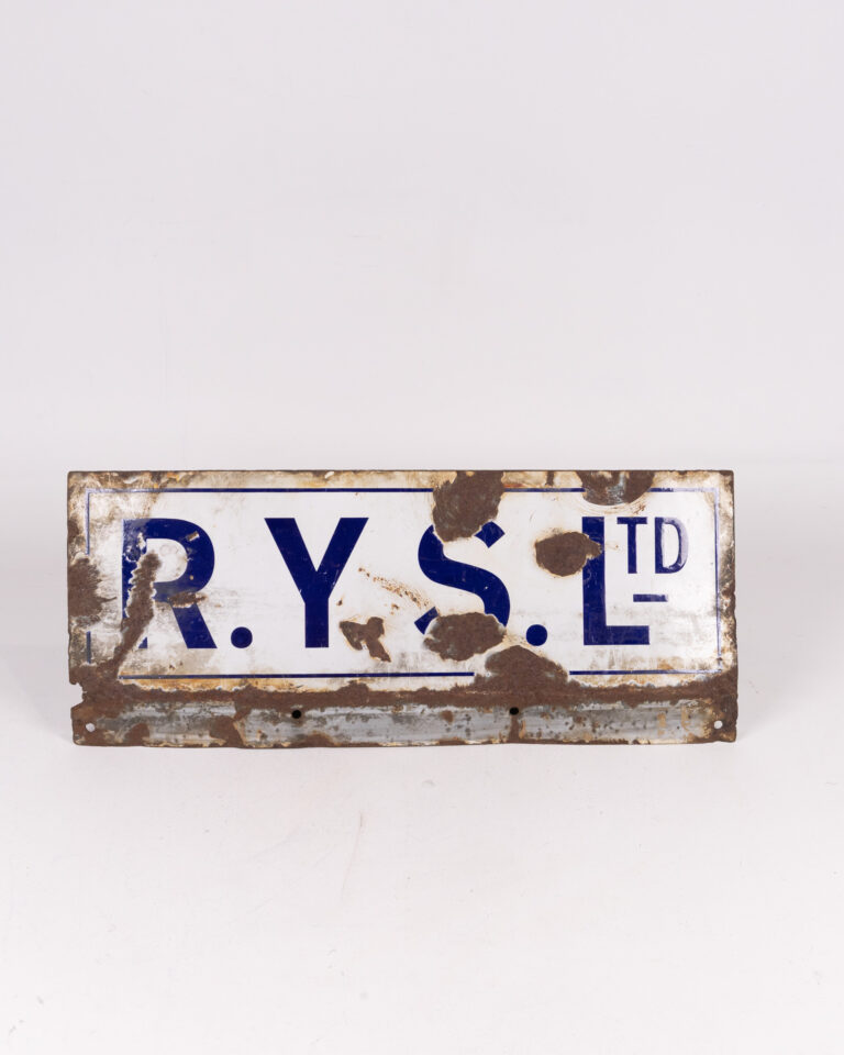 Vintage R.Y.S. Ltd Enamel Sign