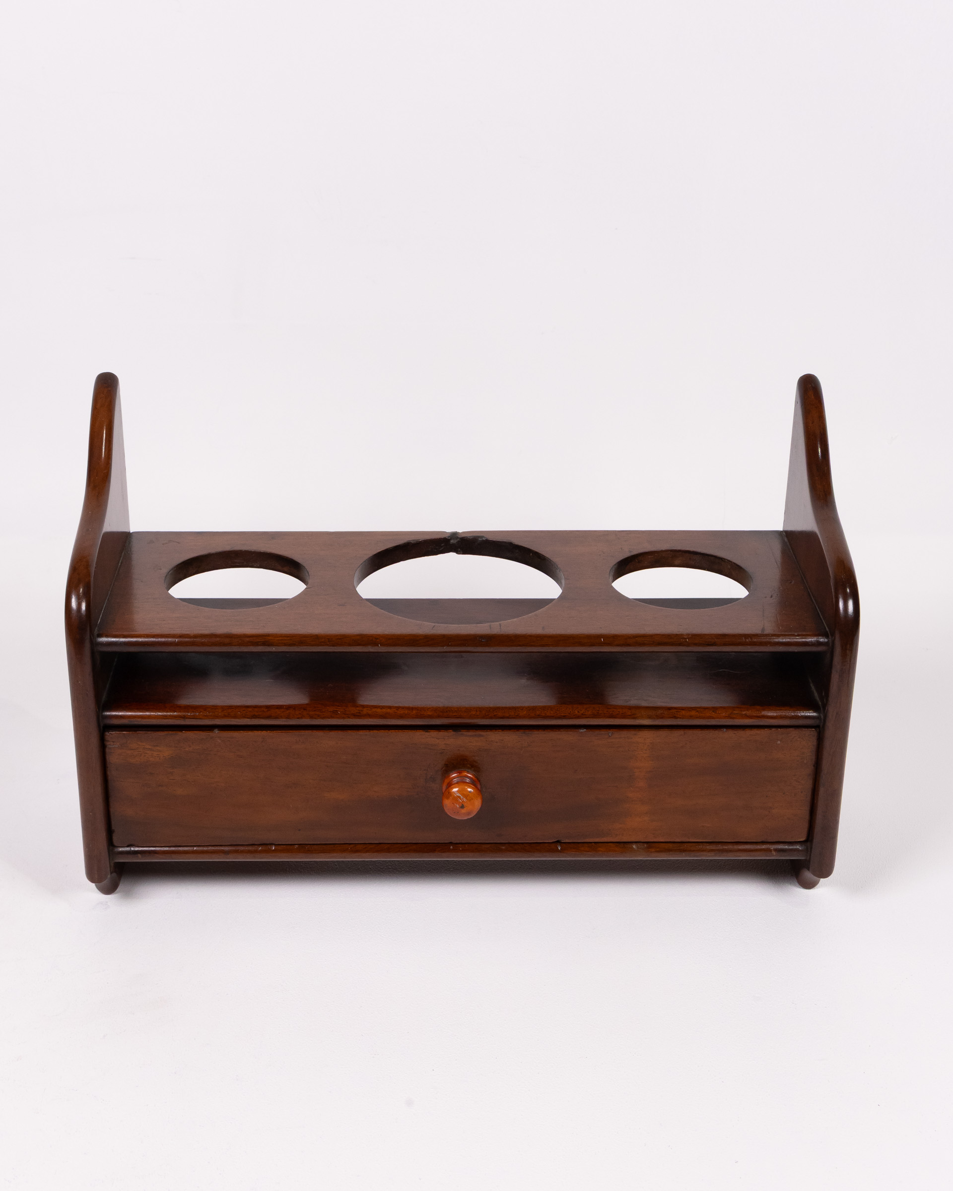 Vintage Wall-mounted Bottle Shelf with Drawer