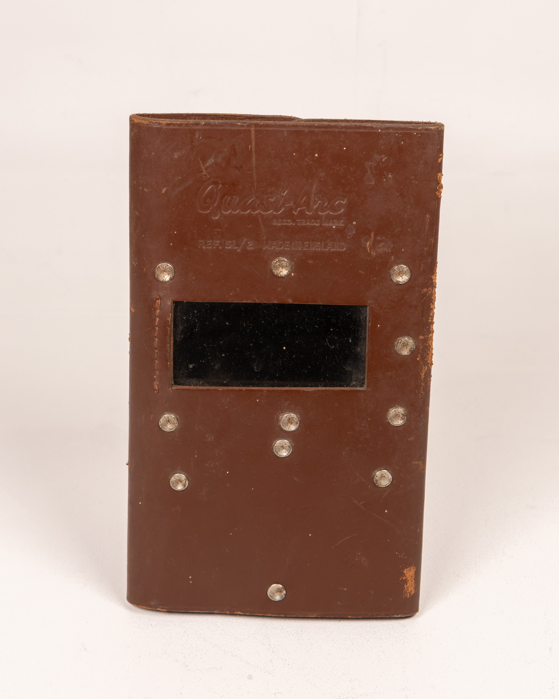 Vintage Quasi-Arc Welding Mask – Brown Leather