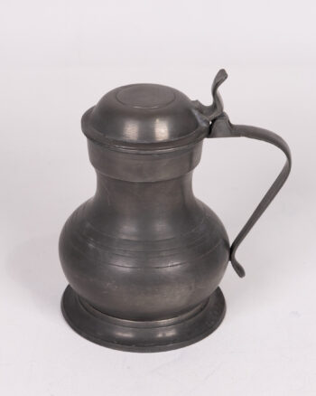 Vintage English Pewter Lidded Tankard