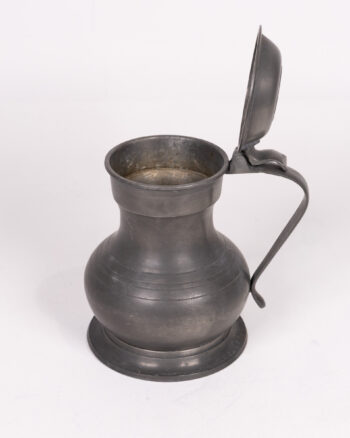 Vintage English Pewter Lidded Tankard