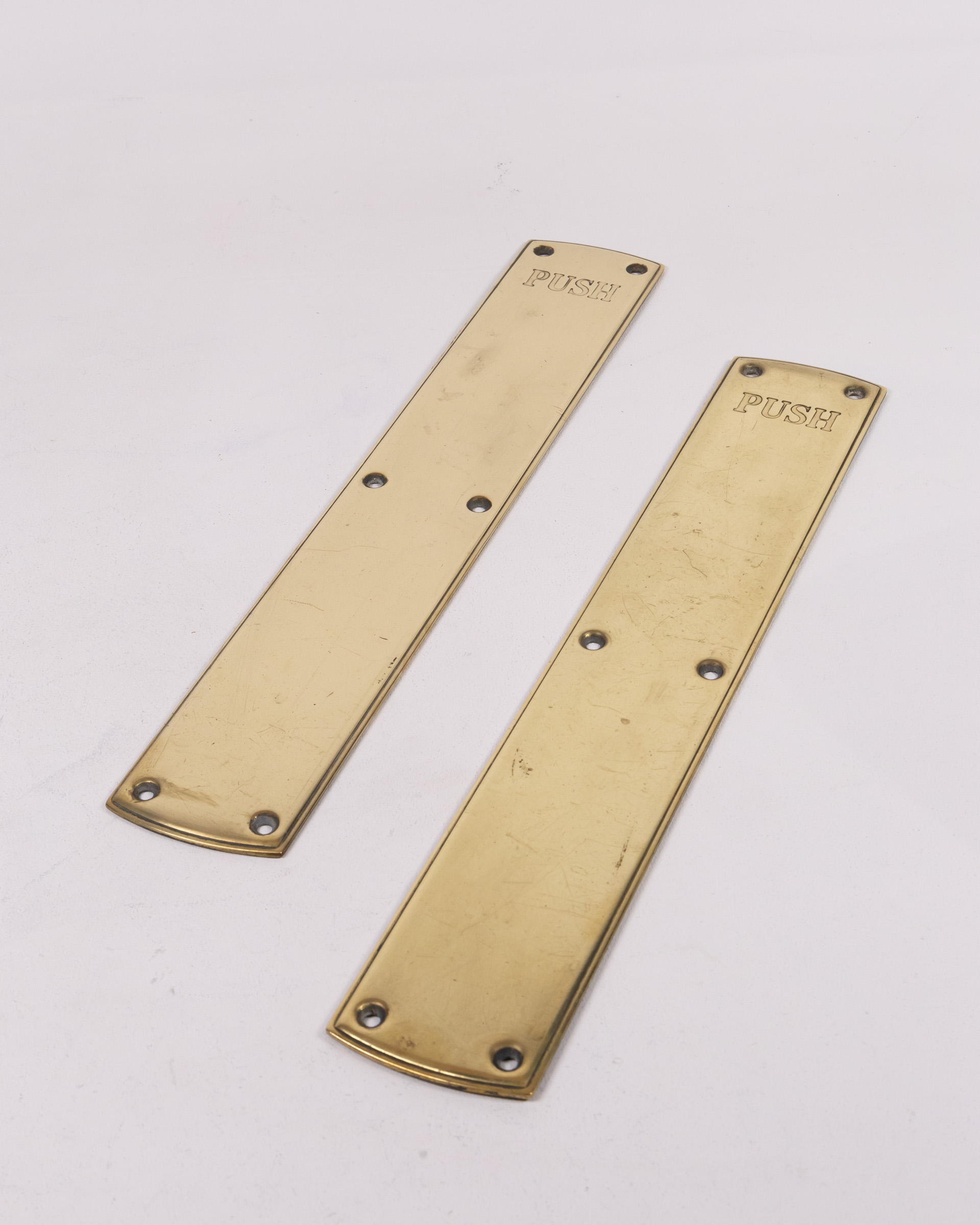 Pair of Vintage Brass ‘Push’ Door Fingerplates