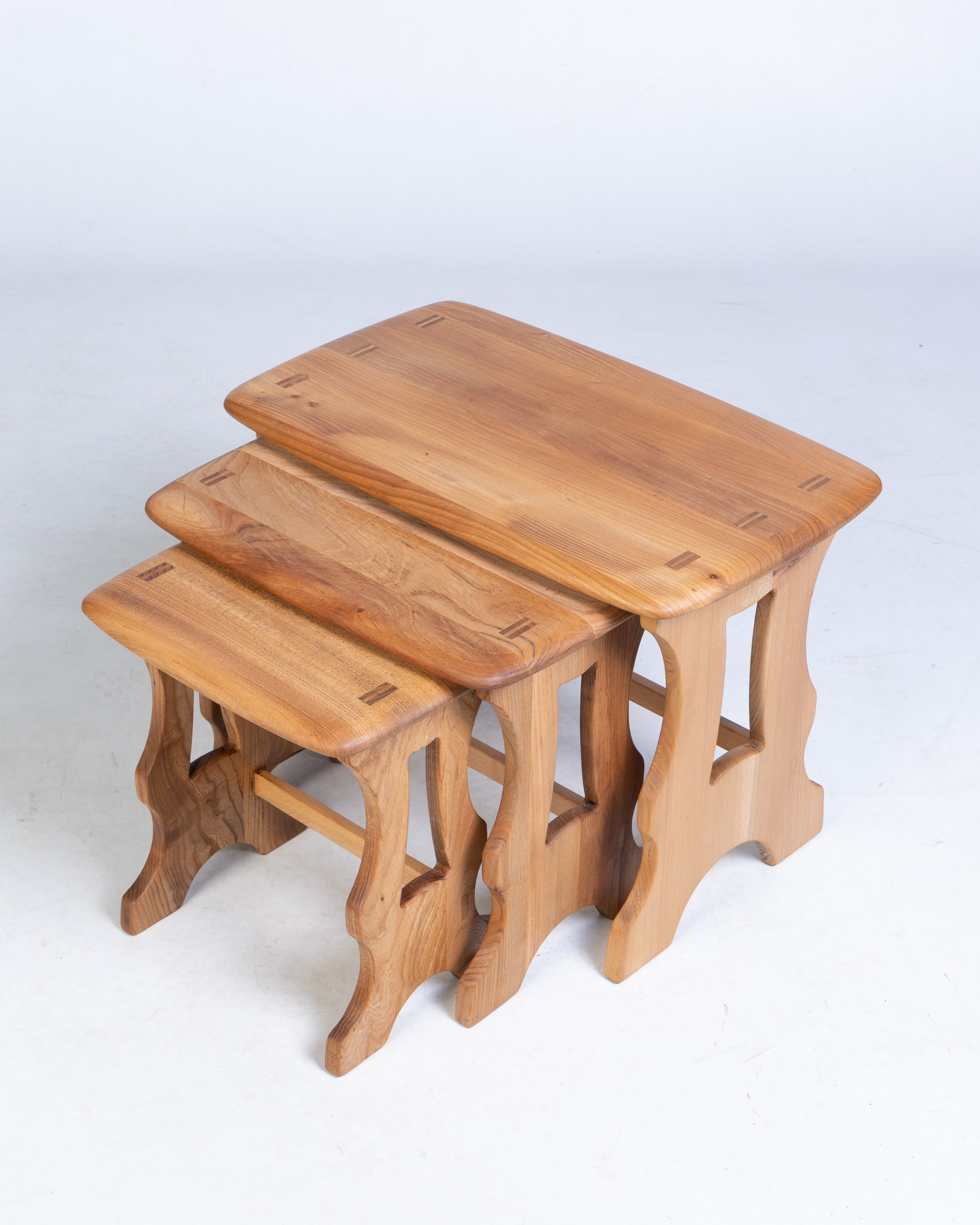 Set of 3 Mid Century Ercol Chantry Nesting Tables