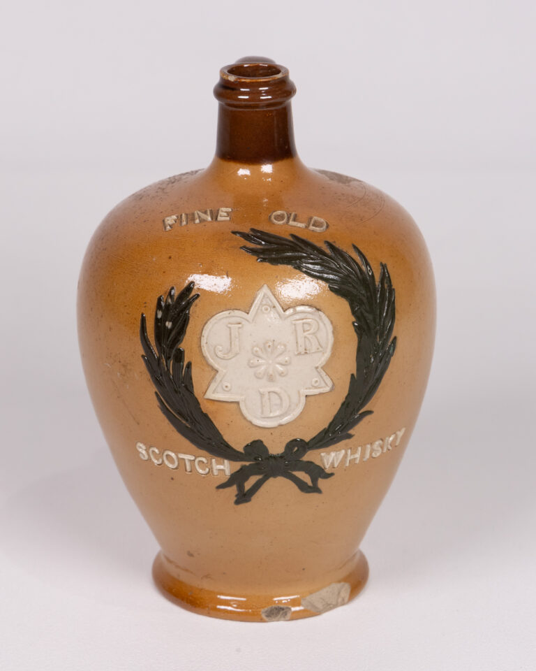 Vintage J R D Fine Old Scotch Whiskey Stoneware Jug