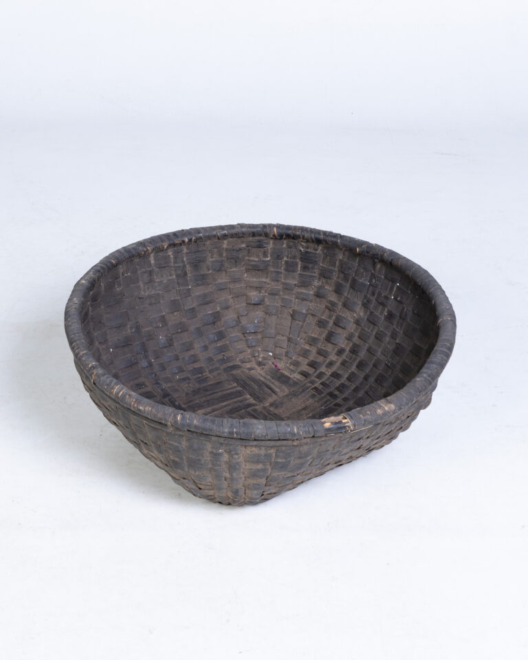 Vintage Woven Dark Brown Basket
