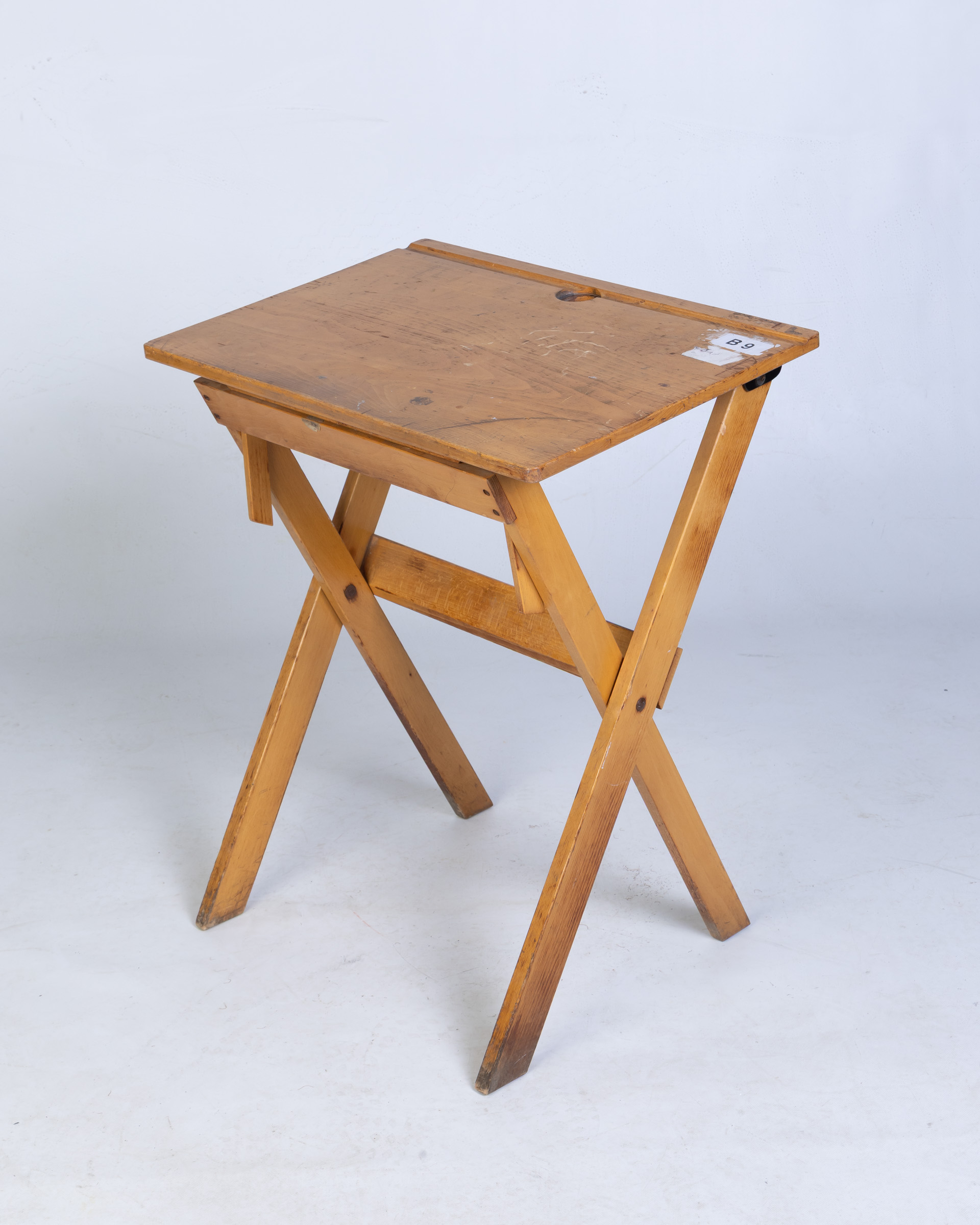 Vintage Wooden Folding School Desk