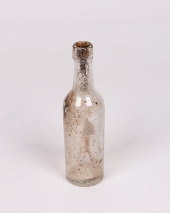 Small Vintage Glass Bottle with Cork Stopper