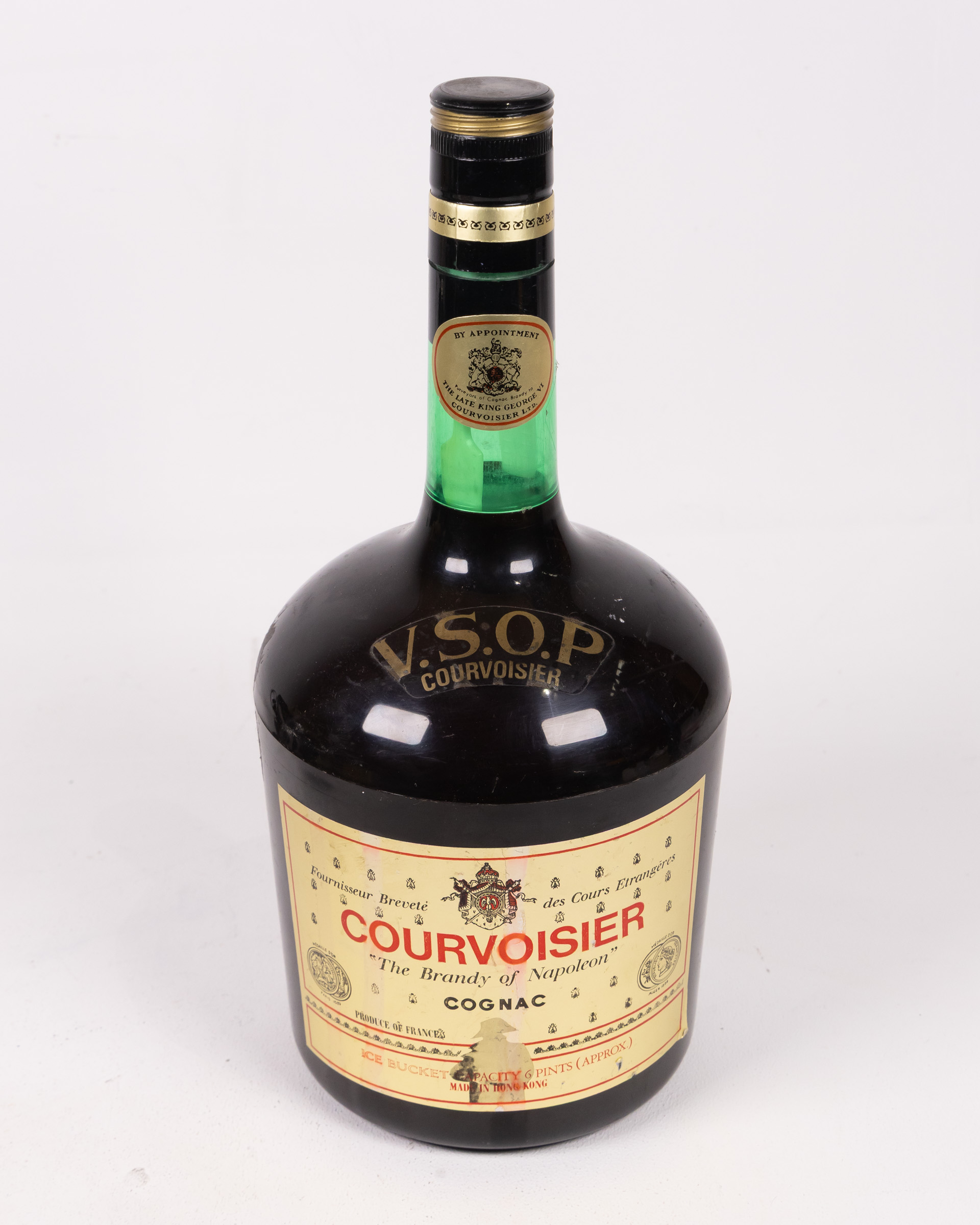 Vintage Courvoisier VSOP Cognac Bottle Shaped Ice Bucket