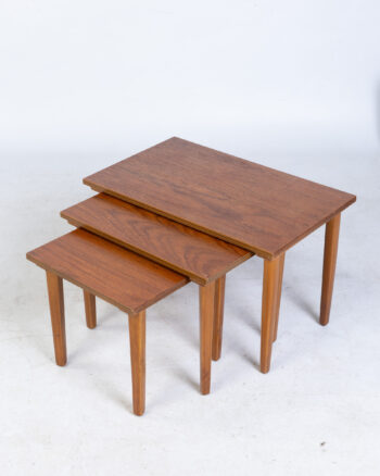 Set of Three Mid-Century Modern Teak Nesting Tables