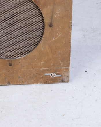 Vintage Electronic Equipment Amplifier with Wood Cabinet & Metal Grill