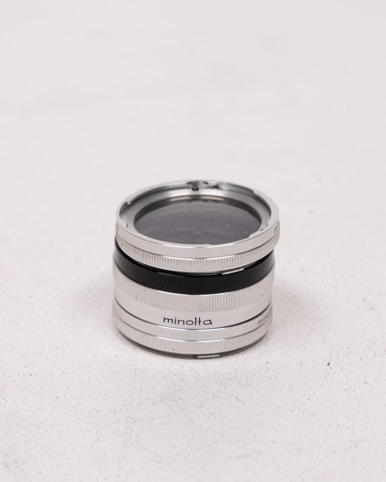 Vintage Minolta Camera Lens With Leather Case