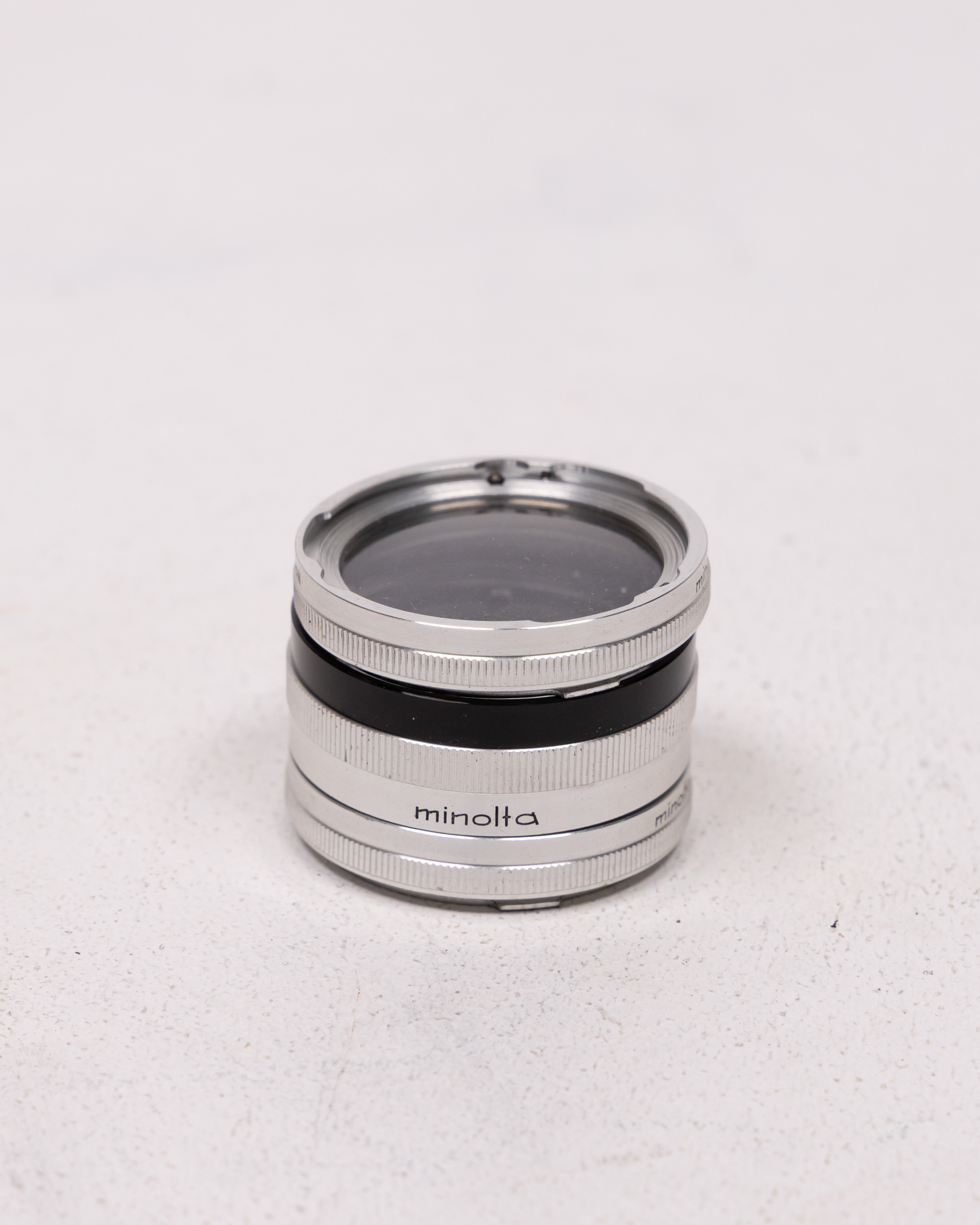 Vintage Minolta Camera Lens With Leather Case