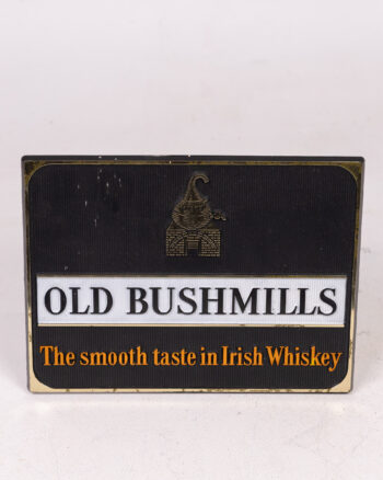Vintage Old Bushmills Irish Whiskey Advertising Sign / Display Stand