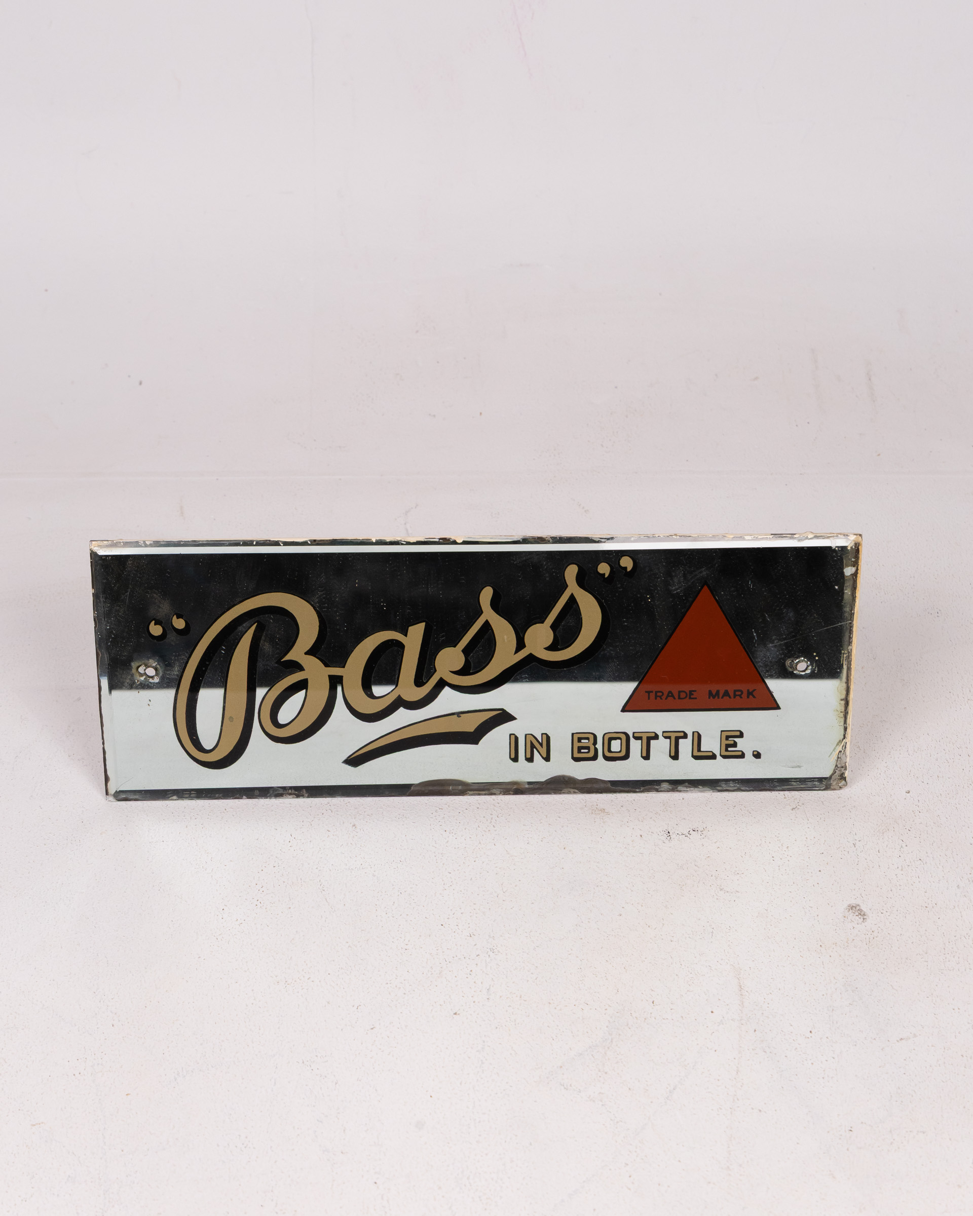 Small Vintage Unframed “Bass in Bottle” Ale Mirror