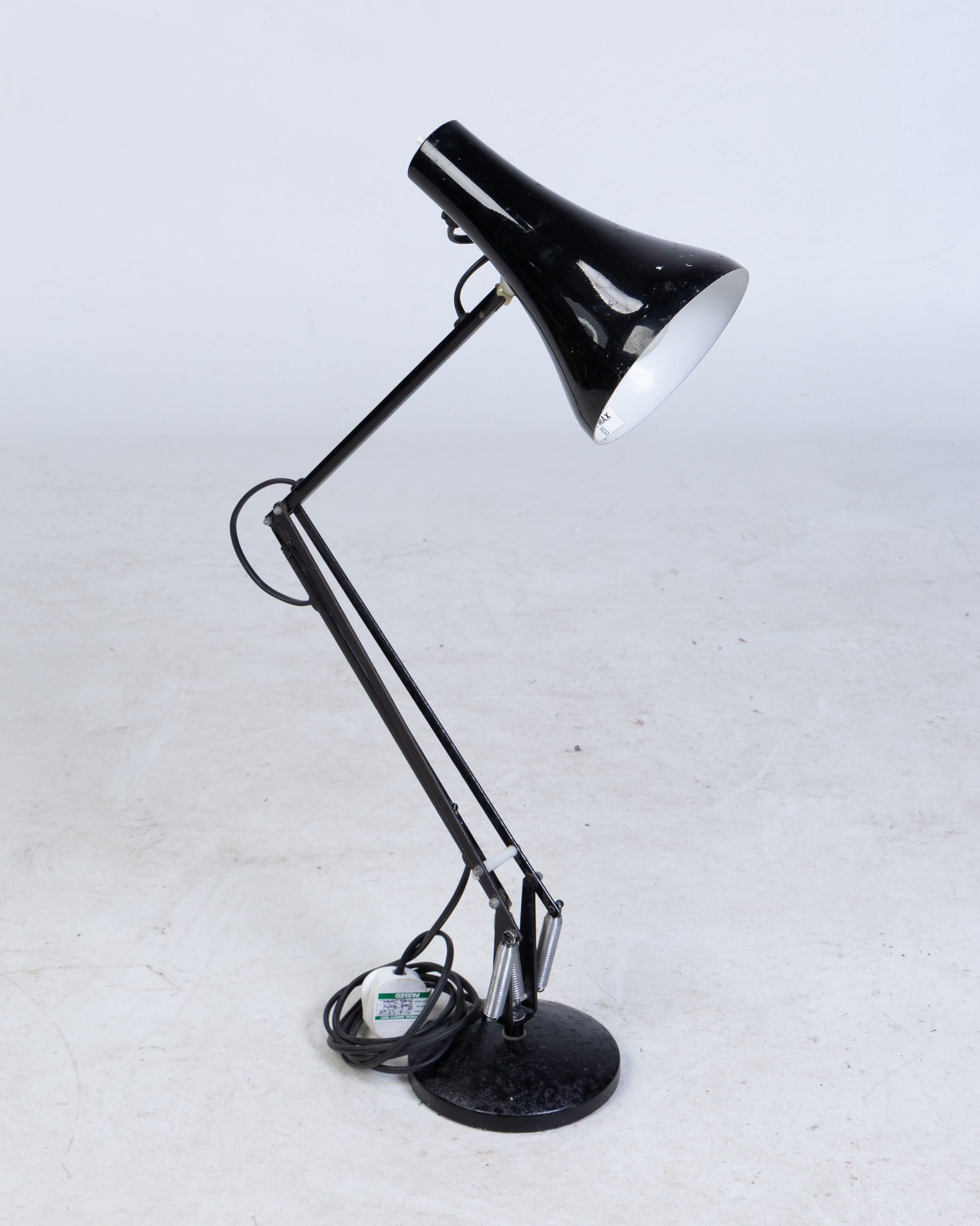 Black Metal Anglepoise Style Desk Lamp
