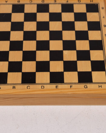 Wooden Chess Set with Chess and Draughts Pieces