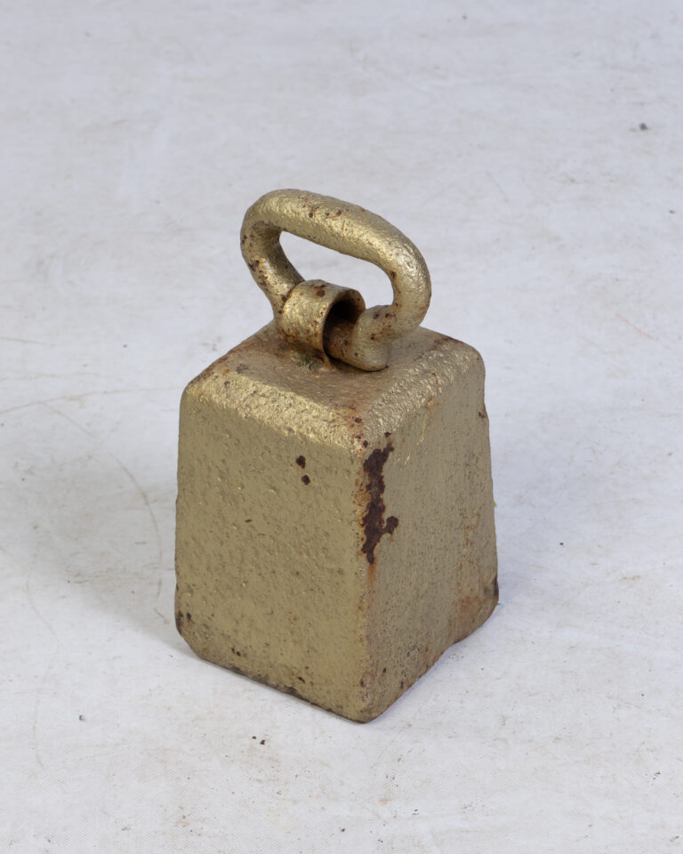 Vintage Style Gold Painted Cast Iron Weight
