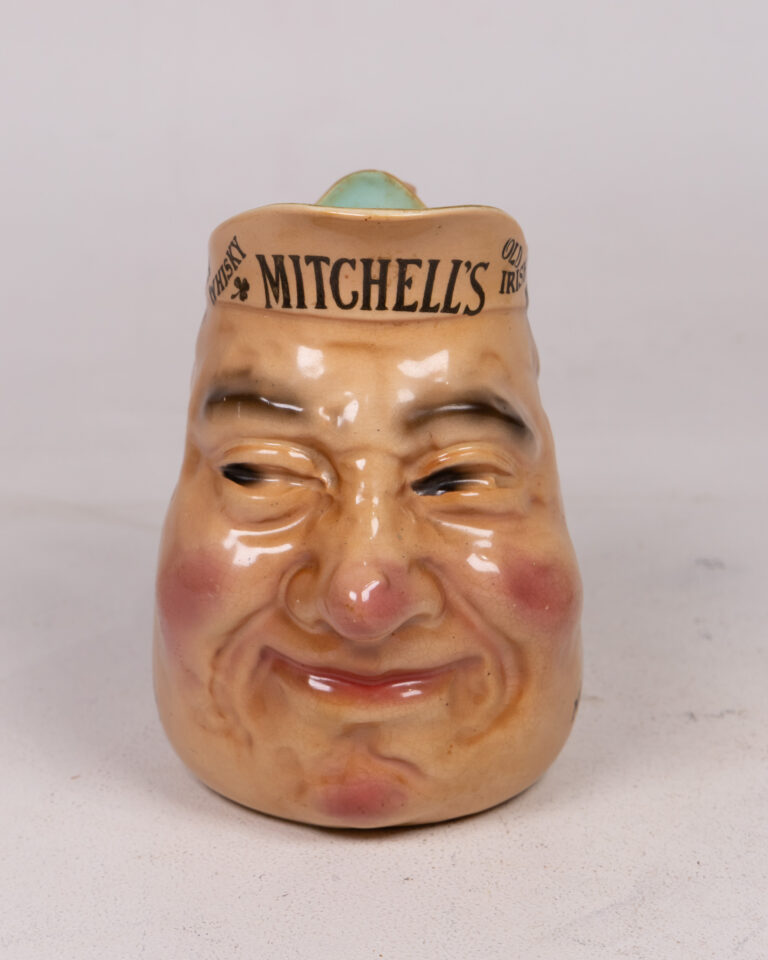1930s Mitchell's Belfast Old Irish Whisky Ceramic Character Jug