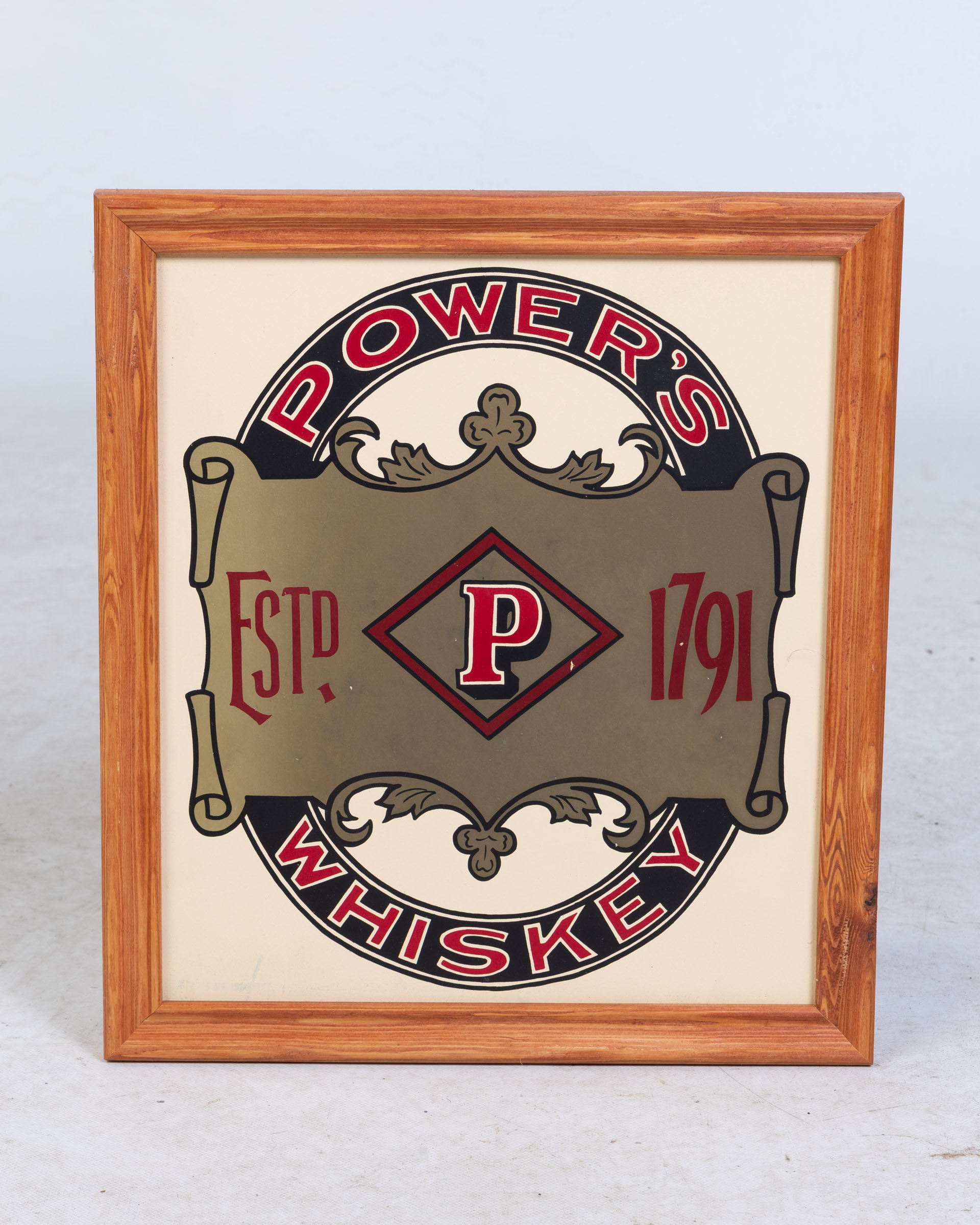 Framed Powers Whiskey Advertisement