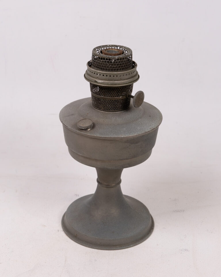 Vintage Style Grey Metal Oil Lamp