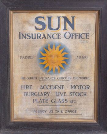Original Sun Insurance Office Framed Advertisement
