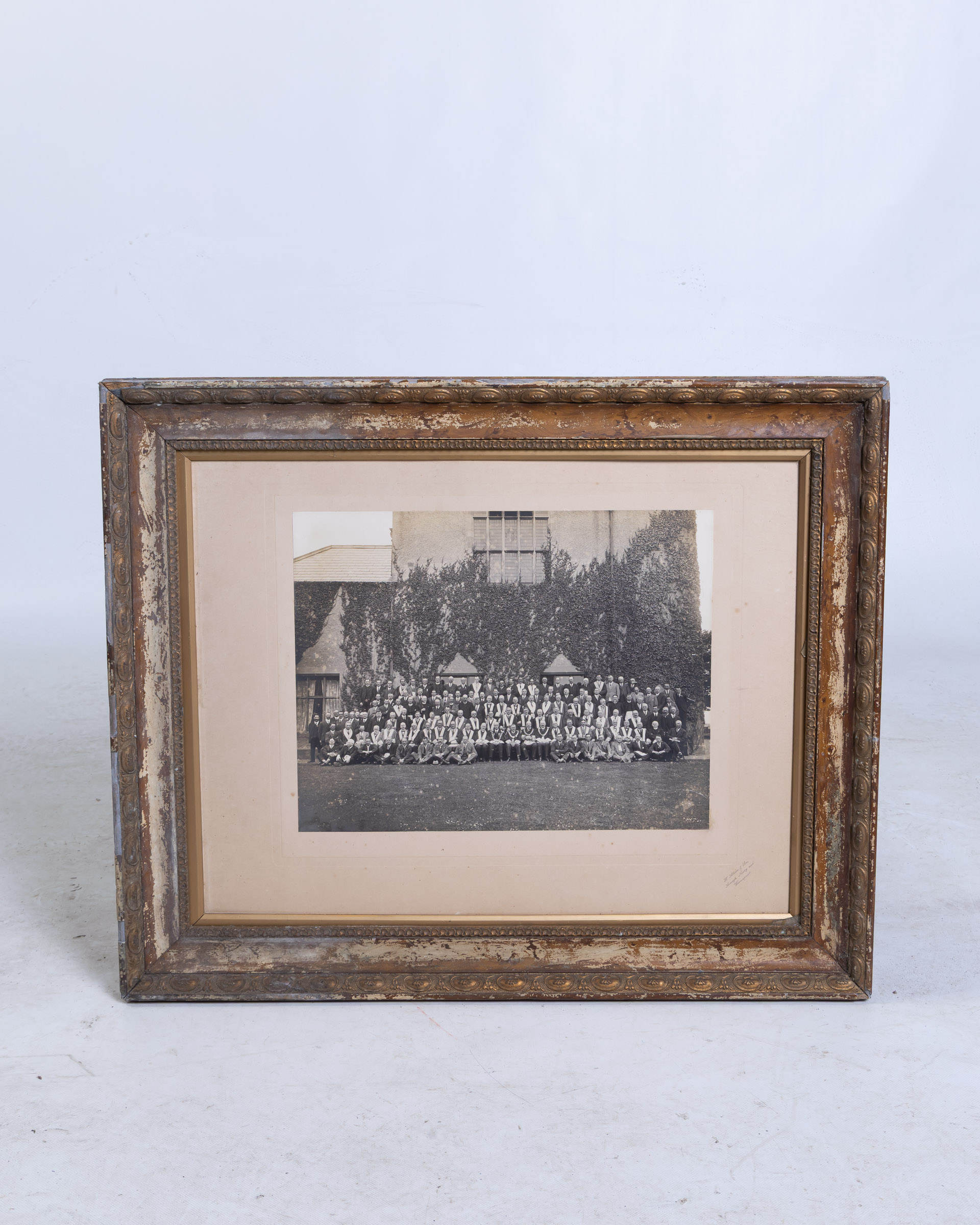 Early 20th Century Framed Photograph of Freemasons Group