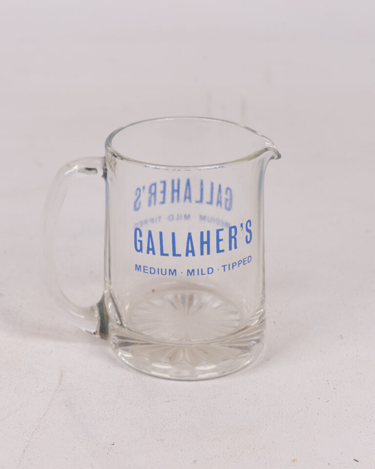 Gallagher's Cigarettes Advertising Glass Jug