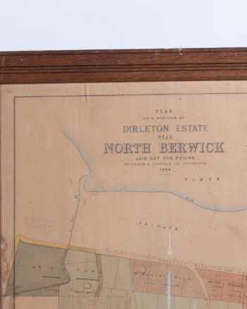 Vintage Dirleton Estate North Berwick 1894 Framed Map Print