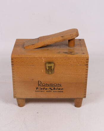Vintage Ronson Roto-Shine Electric Shoe Polisher with Wooden Box