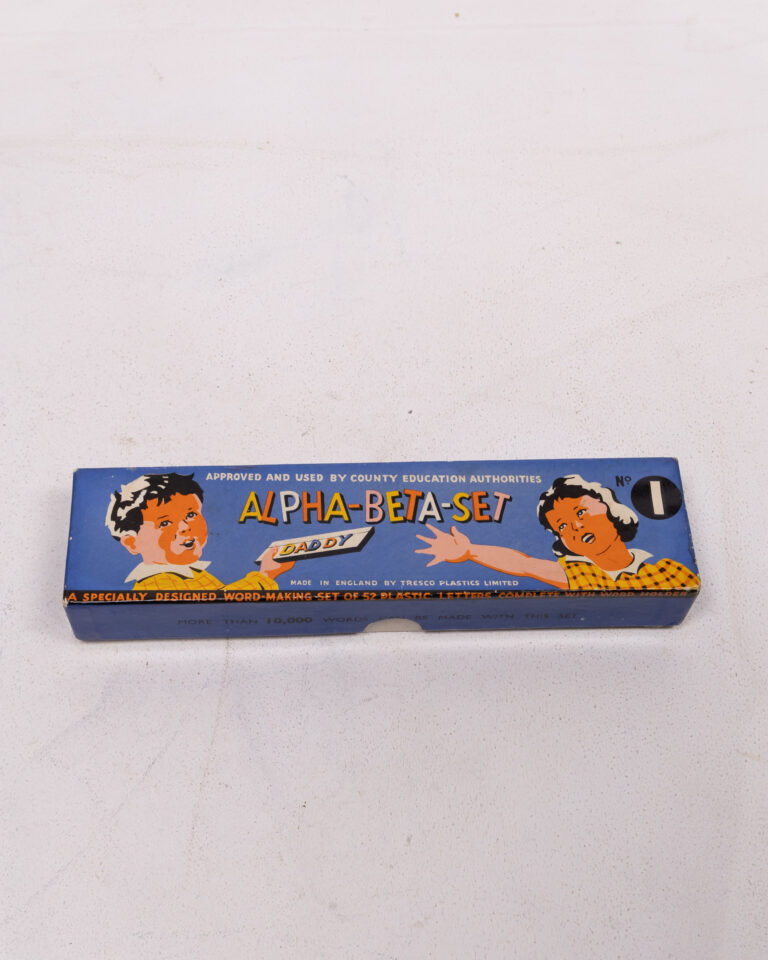 Vintage Alpha-Beta Set Educational Toy with Plastic Letters