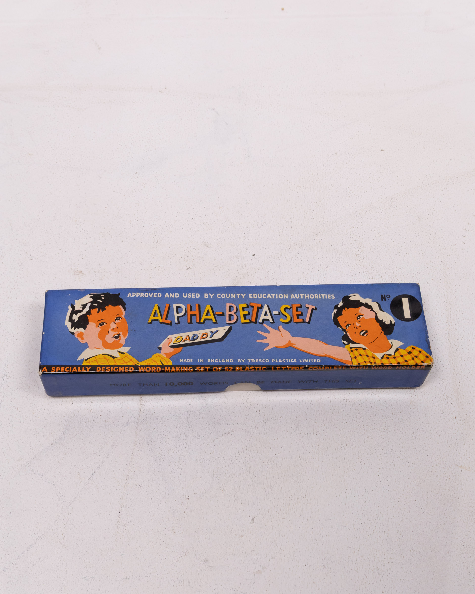 Vintage Alpha-Beta Set Educational Toy with Plastic Letters