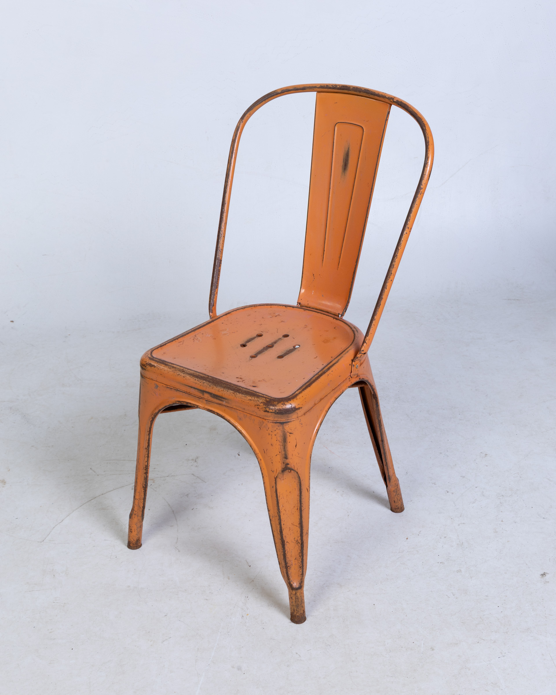 Industrial Style Orange Metal Chair