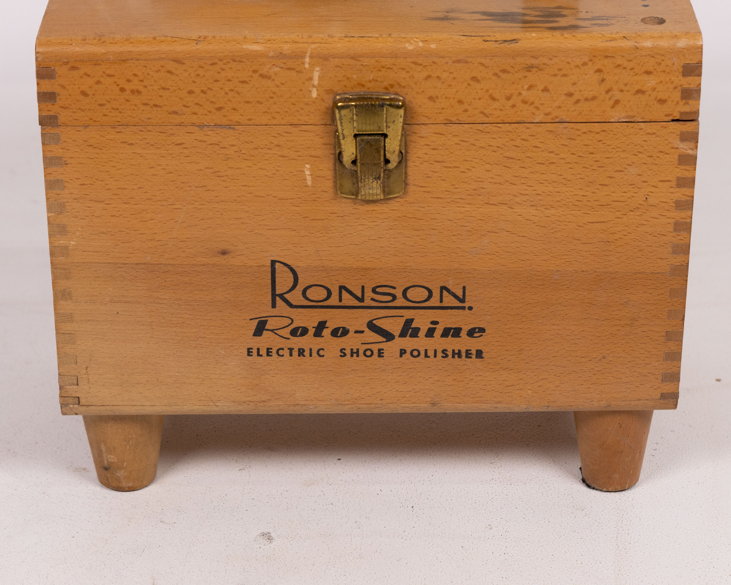 Vintage Ronson Roto-Shine Electric Shoe Polisher with Wooden Box