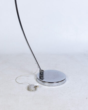 Alternative view of Retro Italian-style Chrome Arc Floor Lamp with Copper Effect Shade