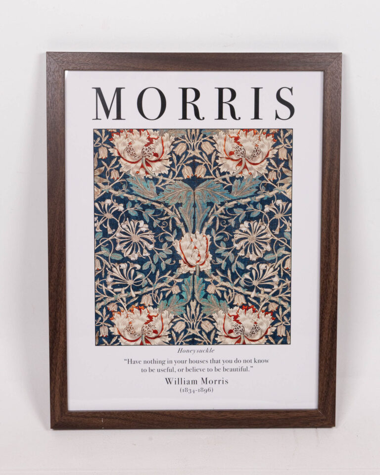 William Morris 40x30 Framed Print - Honeysuckle