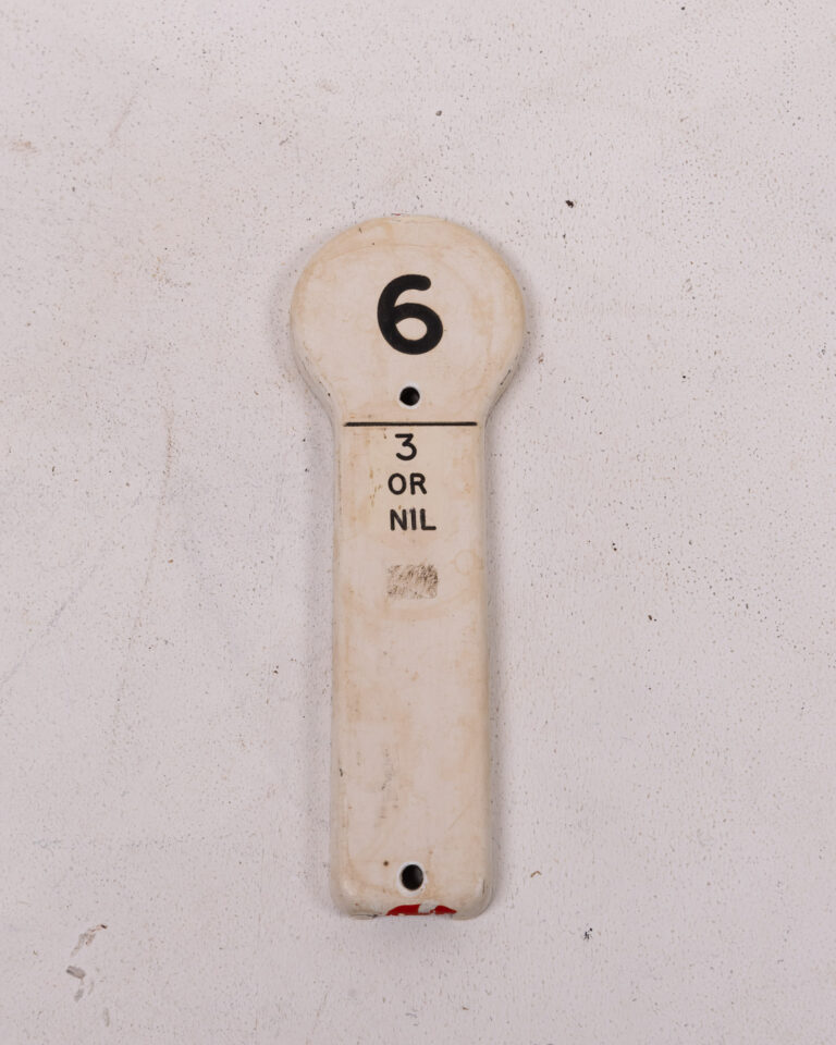 Vintage Railway Number 6 Signal Lever Plate