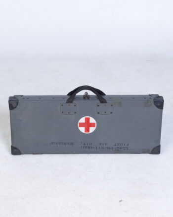 Vintage Military First Aid Kit in Grey Box