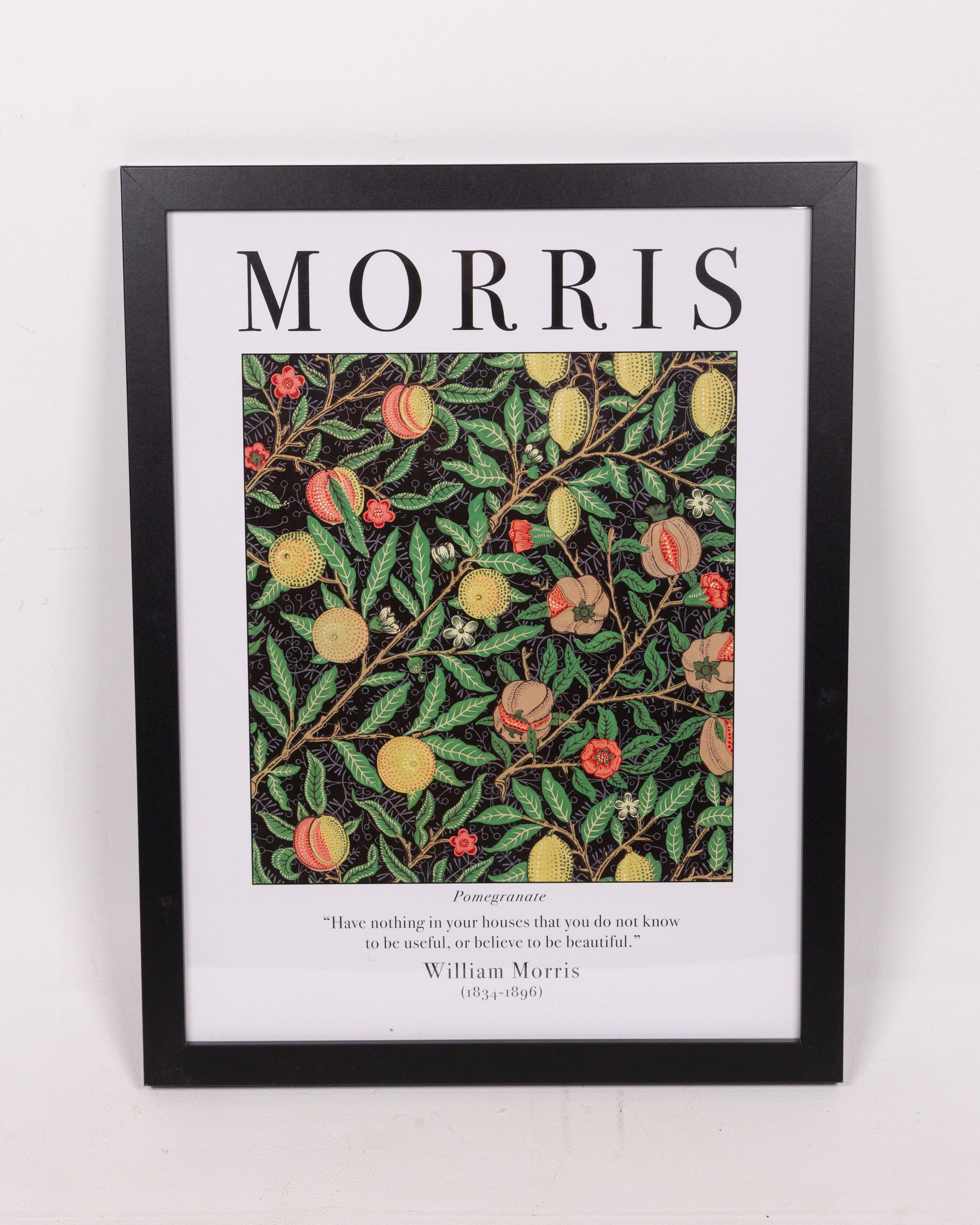 William Morris 40×30 Framed Print – Pomegranate