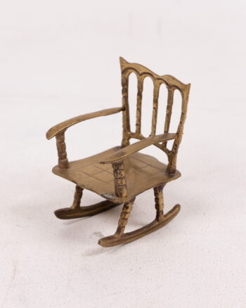 Pair of Miniature Brass Rocking Chairs
